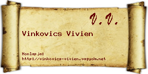 Vinkovics Vivien névjegykártya