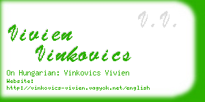 vivien vinkovics business card